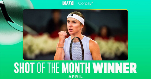 Свитоліна отримала нагороду WTA за найкращий удар квітня