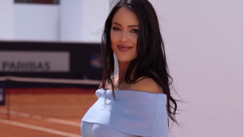 Tennis Influencer Rachel Stuhlmann Captivates Fans at Italian Open with Stunning Blue Dress