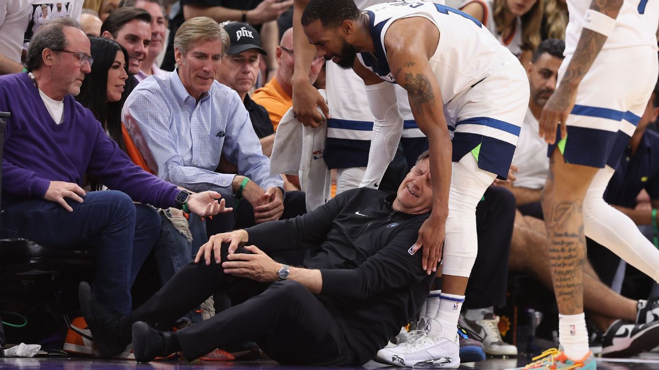 Minnesota Coach Chris Finch Suffers Knee Injury in Dramatic Playoff Victory