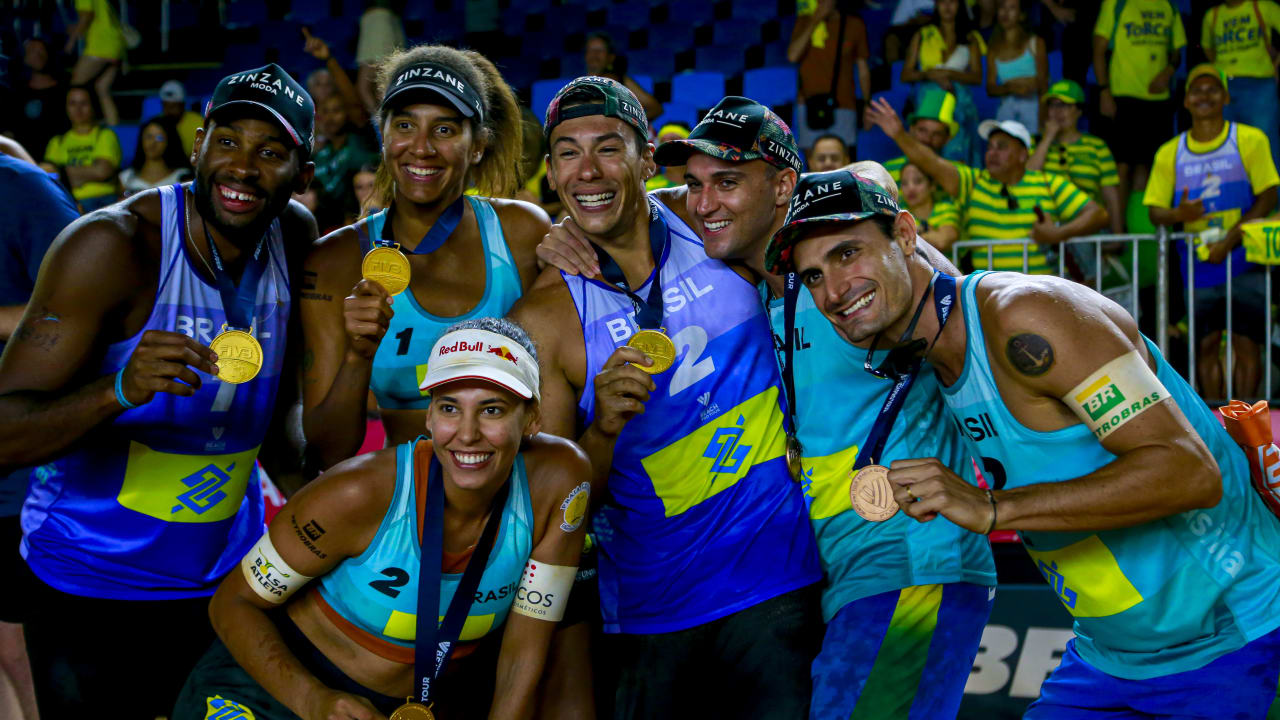 Brazilian Teams Clinch Glorious Double Gold in Brasília's Volleyball World Beach Pro Tour